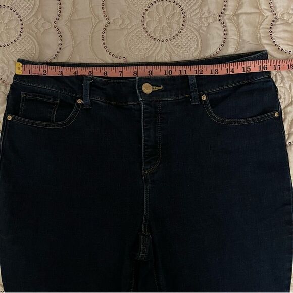 Chico’s So Slimming Dark Wash Slim Jeans 1S / 8 Short - Picture 11 of 14